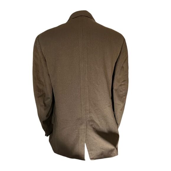 Vintage 1960s Brown Handmade lightweight wool blend blazer size 42R - Picture 4 of 13